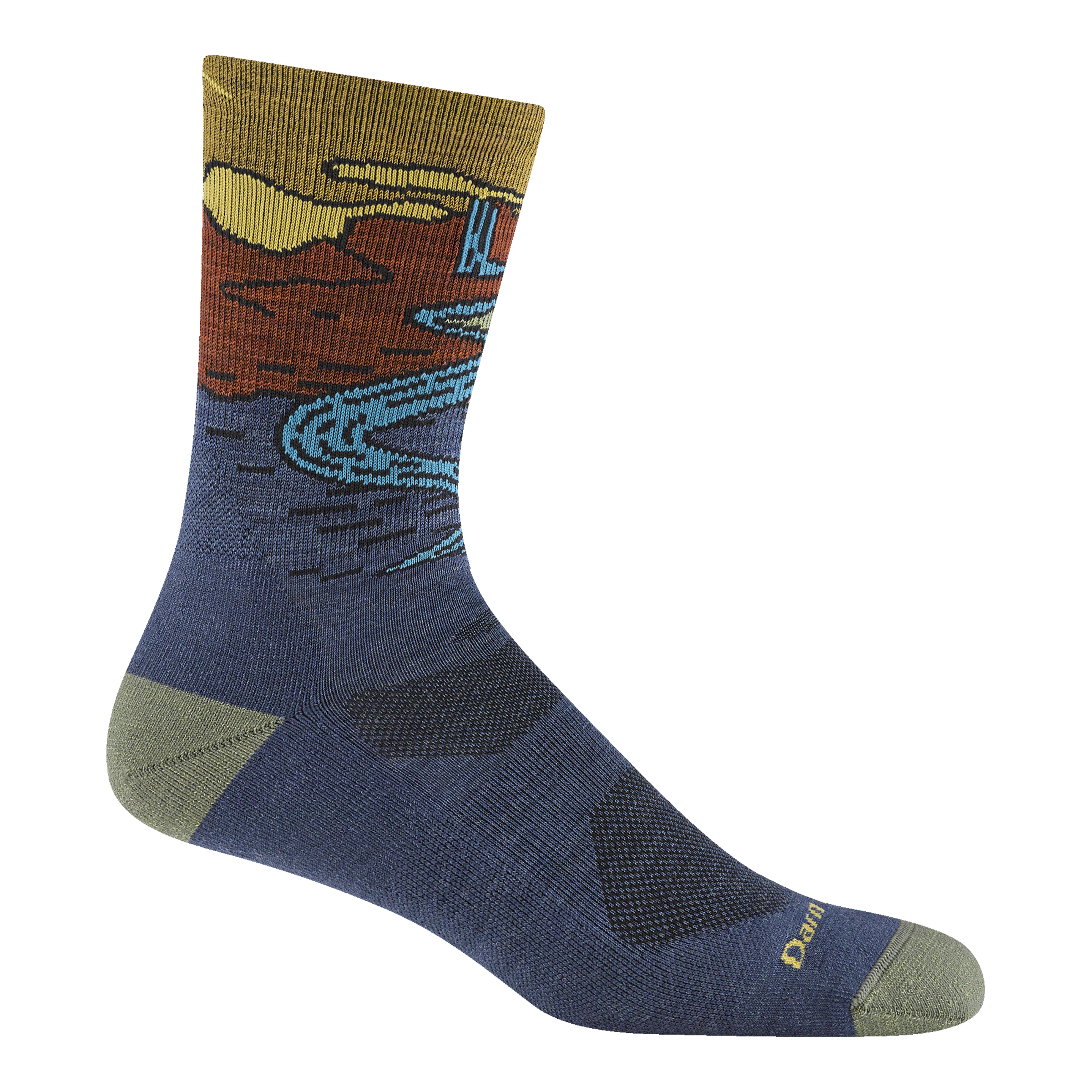 Men's Chasing Waterfalls Micro Crew Lightweight Hiking Socks